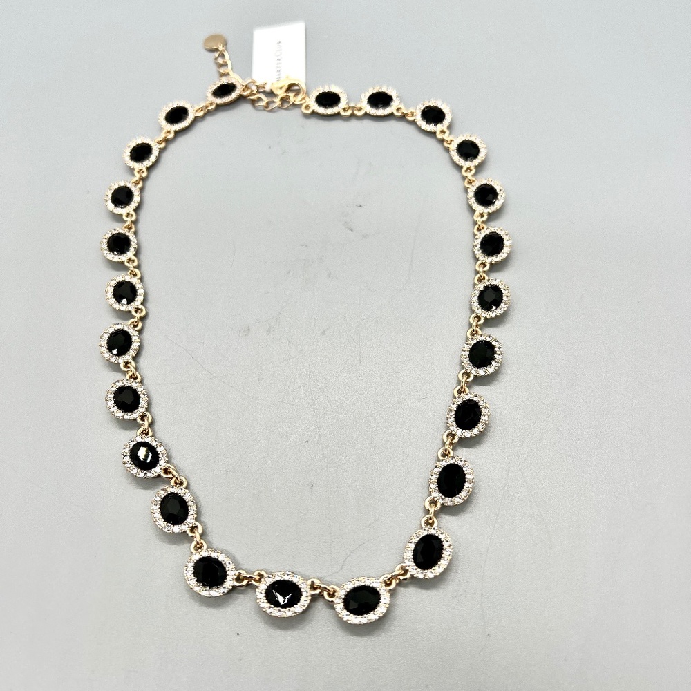 Charter Club Blue/White Crystal Necklace 18”